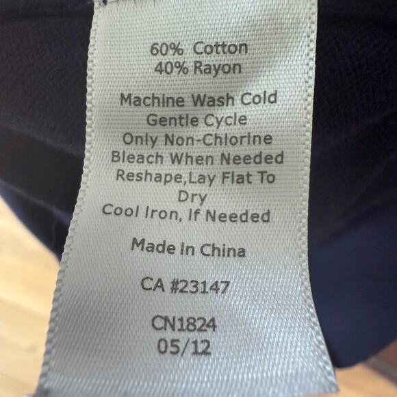 Talbots Woman 3/4 Sleeve Sweater 1X Navy Classic Beachy Nautical School Uniform - Picture 6 of 6